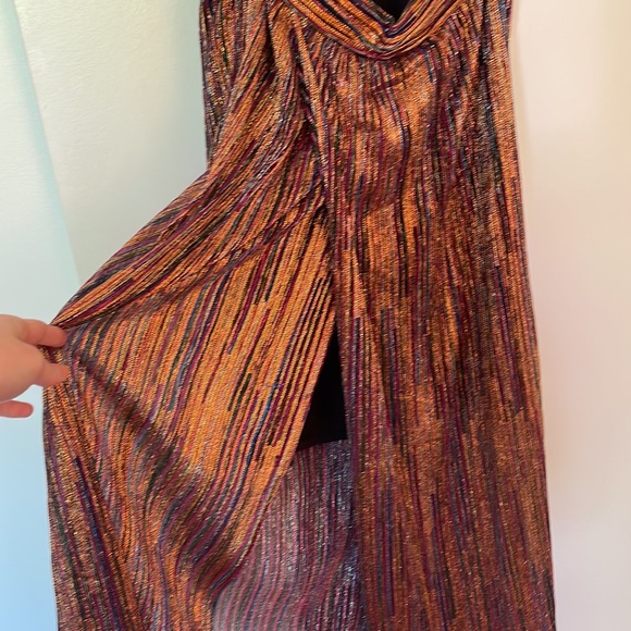 Aidan by Aidan Mattox metallic pleated dress - Picture 11 of 11